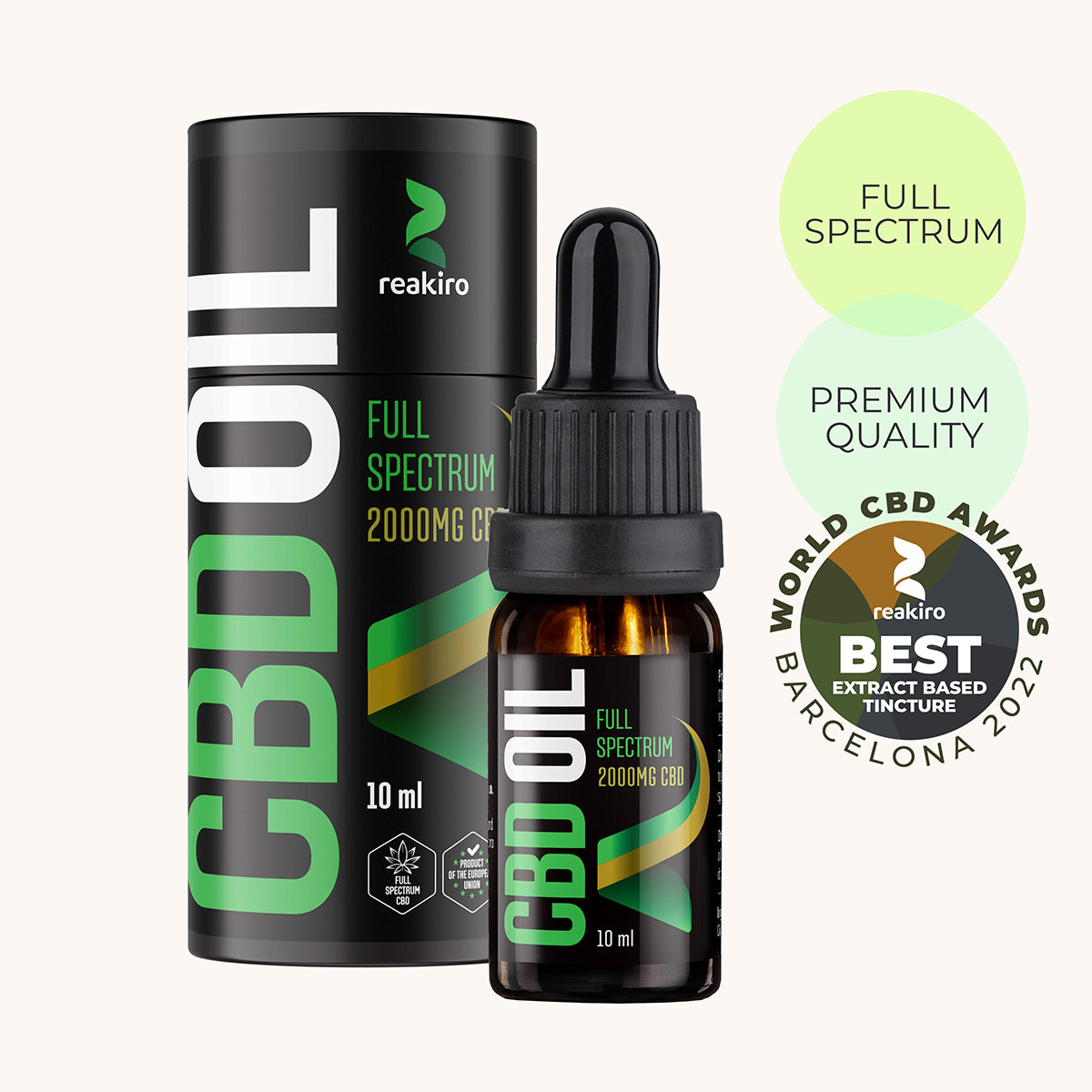 Reakiro CBD Öl 2000mg - Vollspektrum CBD Öl 20%
