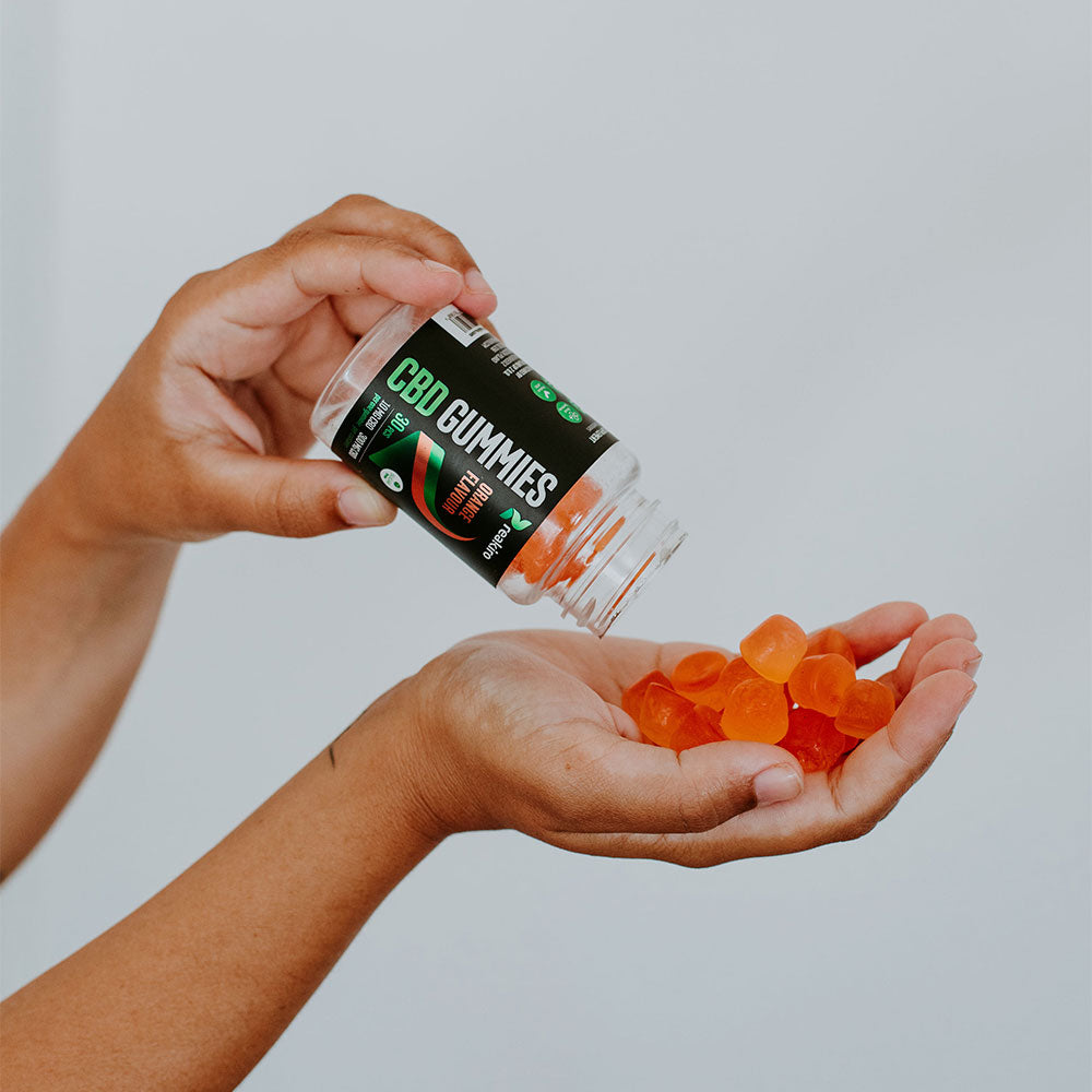 Reakiro CBD Gummies Vegan Orange 300mg in use